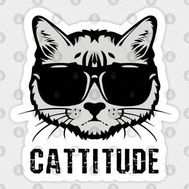 Cattitude Sticker by VecTikSam